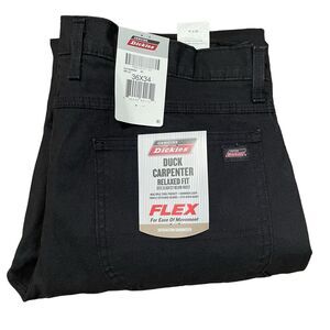 Dickies Mens Carpenter Pants Regular Fit Straight Leg Duck Canvas FLEX 36x34 NEW
